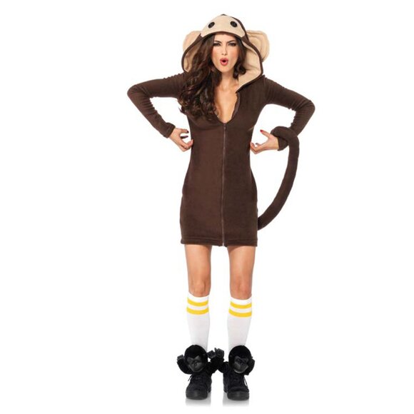 Cozy Monkey Costume with Cheeky Banana Accent - Picture 1 of 2